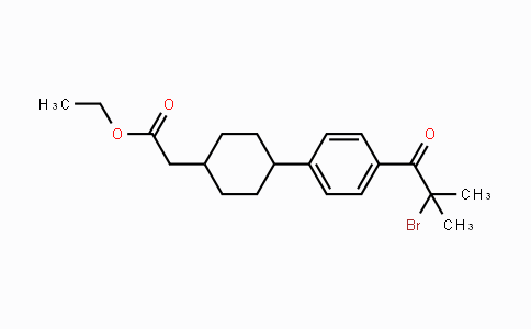 701232-18-0 | Ethyl 2-(4-(4-(2-bromo-2-methylpropanoyl)-phenyl)cyclohexyl)acetate