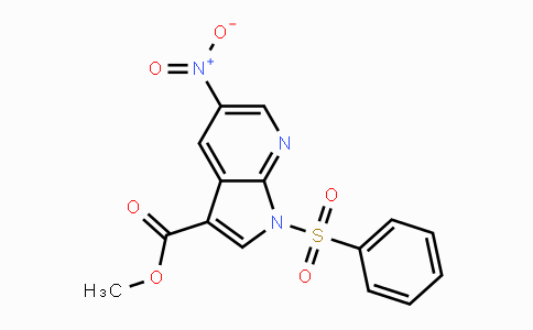 CAS No. 858340-91-7, Methyl 5-nitro-1-(phenylsulfonyl)-1H-pyrrolo[2,3-b]pyridine-3-carboxylate