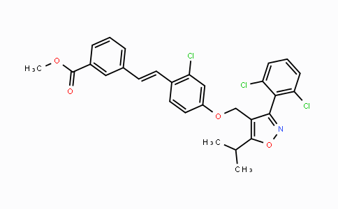 CAS No. 933799-50-9, (E)-Methyl 3-(2-chloro-4-((3-(2,6-dichlorophenyl)-5-isopropylisoxazol-4-yl)methoxy)styryl)benzoate