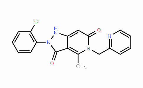 CAS No. 955272-06-7, 2-(2-Chlorophenyl)-4-methyl-5-(pyridin-2-ylmethyl)-1H-pyrazolo[4,3-c]pyridine-3,6(2H,5H)-dione