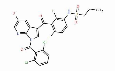 CAS No. 1262985-24-9, N-(3-(5-Bromo-1-(2,6-dichlorobenzoyl)-1H-pyrrolo[2,3-b]pyridine-3-carbonyl)-2,4-difluorophenyl)propane-1-sulfonamide