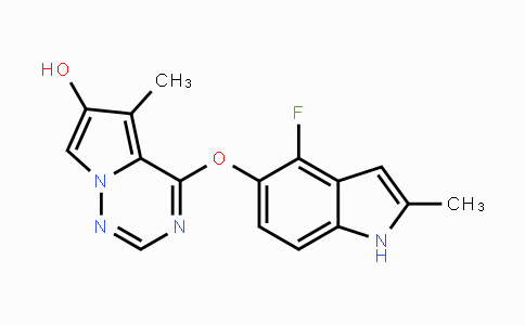 CAS No. 649735-41-1, 4-((4-Fluoro-2-methyl-1H-indol-5-yl)oxy)-5-methylpyrrolo[2,1-f][1,2,4]triazin-6-ol