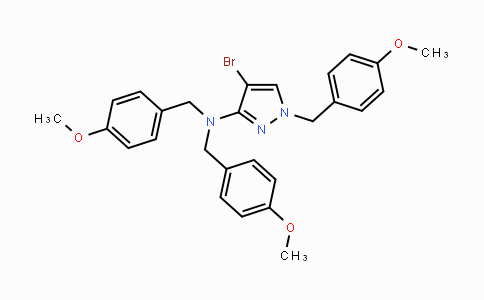 CAS No. 930286-87-6, 4-Bromo-N,N,1-tris[(4-methoxyphenyl)methyl]-1H-pyrazol-3-amine