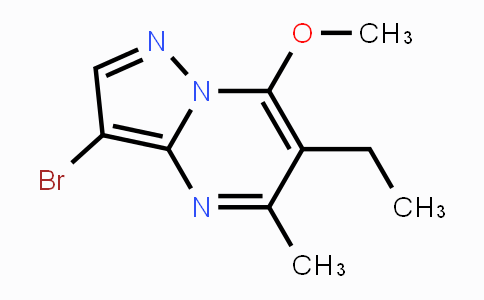 CAS No. 1429309-29-4, 3-Bromo-6-ethyl-7-methoxy-5-methylpyrazolo-[1,5-a]pyrimidine