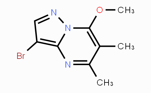 CAS No. 1429309-31-8, 3-Bromo-7-methoxy-5,6-dimethylpyrazolo-[1,5-a]pyrimidine