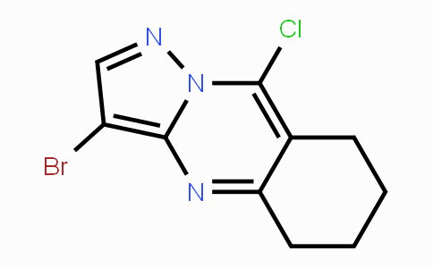 CAS No. 1310250-38-4, 3-Bromo-9-chloro-5,6,7,8-tetrahydro-pyrazolo[5,1-b]quinazoline