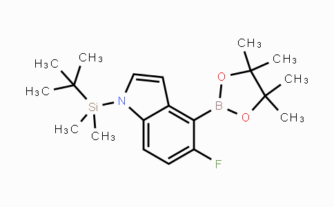 CAS No. 1148004-02-7, 1H-Indole, 1-[(1,1-dimethylethyl)dimethylsilyl]-5-fluoro-4-(4,4,5,5-tetramethyl-1,3,2-dioxaborolan-2-yl)-