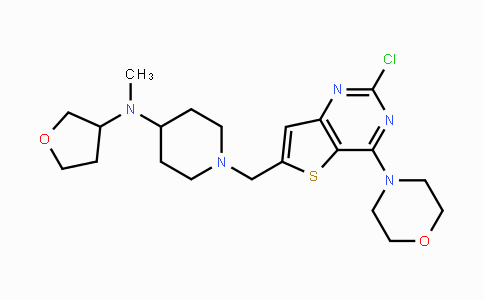 CAS No. 1147423-11-7, 1-((2-Chloro-4-morpholinothieno[3,2-d]pyrimidin-6-yl)methyl)-N-methyl-N-(tetrahydrofuran-3-yl)piperidin-4-amine