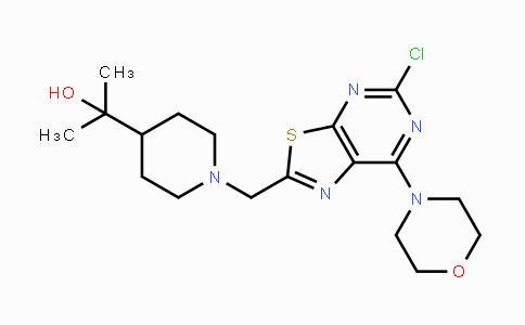 CAS No. 1257294-60-2, 2-(1-((5-Chloro-7-morpholinothiazolo[5,4-d]pyrimidin-2-yl)methyl)piperidin-4-yl)propan-2-ol