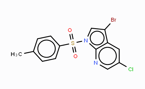 CAS No. 866546-10-3, 3-Bromo-5-chloro-1-[(4-methylbenzene)-sulfonyl]-1H-pyrrolo[2,3-b]pyridine