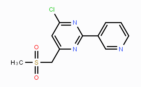 CAS No. 1610377-09-7, 4-Chloro-6-(methanesulfonylmethyl)-2-(pyridin-3-yl)pyrimidine