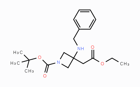 CAS No. 1373923-04-6, tert-Butyl 3-(benzylamino)-3-(2-ethoxy-2-oxoethyl)azetidine-1-carboxylate