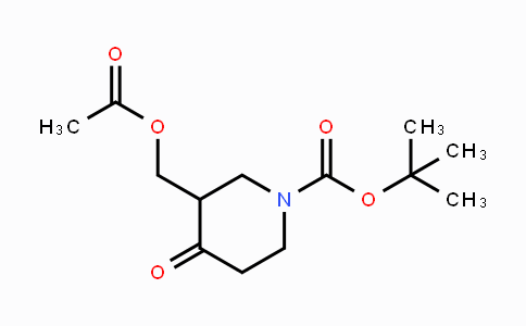 CAS No. 1404196-43-5, tert-Butyl 3-(acetoxymethyl)-4-oxopiperidine-1-carboxylate