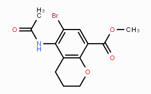 CAS No. 941692-26-8, Methyl 6-bromo-5-acetamido-3,4-dihydro-2H-1-benzopyran-8-carboxylate