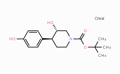 CAS No. 1279038-04-8, (3S,4S)-tert-Butyl 3-hydroxy-4-(4-hydroxyphenyl)-piperidine-1-carboxylate