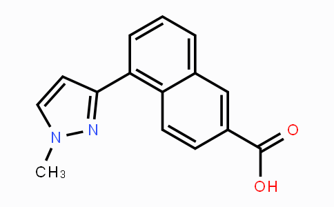 CAS No. 1638612-97-1, 5-(1-Methyl-1H-pyrazol-3-yl)naphthalene-2-carboxylic acid