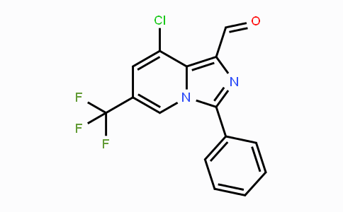 CAS No. 1708126-10-6, 8-Chloro-3-phenyl-6-(trifluoromethyl)imidazo-[1,5-a]pyridine-1-carbaldehyde