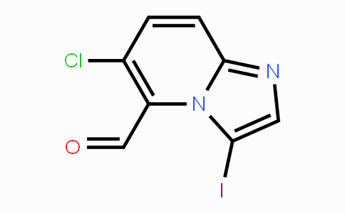 CAS No. 1414864-07-5, 6-Chloro-3-iodoimidazo-[1,2-a]pyridine-5-carbaldehyde