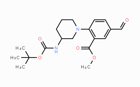 CAS No. 1312118-12-9, Methyl 2-(3-{[(tert-butoxy)carbonyl]amino}-piperidin-1-yl)-5-formylbenzoate