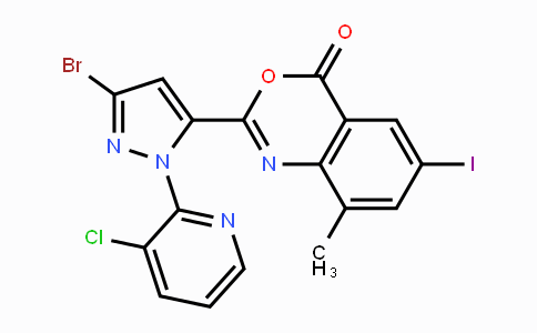 CAS No. 736995-63-4, 2-[5-Bromo-2-(3-chloro-pyridin-2-yl)-2H-pyrazol-3-yl]-6-iodo-8-methyl-benzo[d][1,3]oxazin-4-one