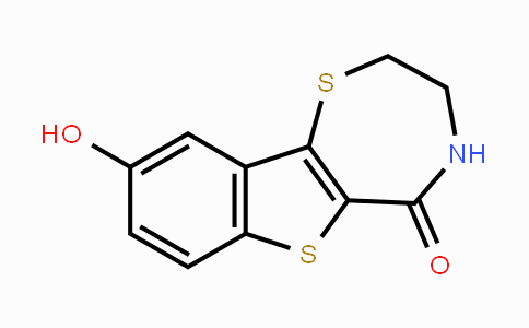CAS No. 1233533-04-4, 3,4-Dihydro-9-hydroxy-[1]benzothieno-[2,3-f]-1,4-thiazepin-5(2H)-one