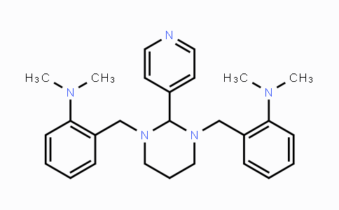 CAS No. 500579-04-4, 2,2'-((2-(Pyridin-4-yl)dihydropyrimidine-1,3(2H,4H)-diyl)bis(methylene))bis(N,N-dimethylaniline)