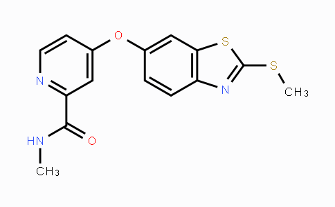 CAS No. 953770-85-9, N-Methyl-4-((2-(methylthio)benzo-[d]thiazol-6-yl)oxy)picolinamide