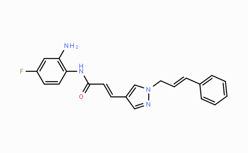 CAS No. 1357389-11-7, (E)-N-(2-Amino-4-fluorophenyl)-3-(1-cinnAmyl-1H-pyrazol-4-yl)acrylamide