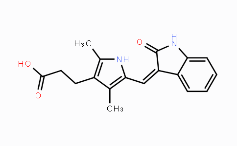 CAS No. 210644-62-5, (Z)-3-(2,4-Dimethyl-5-((2-oxoindolin-3-ylidene)-methyl)-1H-pyrrol-3-yl)propanoic acid