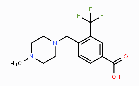 CAS No. 859282-11-4, 4-((4-Methylpiperazin-1-yl)methyl)-3-(trifluoromethyl)benzoic acid
