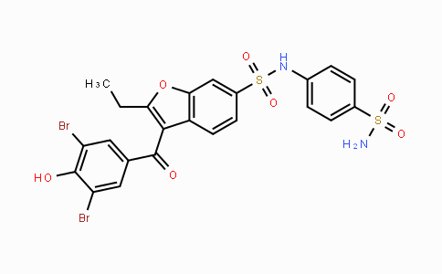 CAS No. 959324-50-6, 3-(3,5-Dibromo-4-hydroxybenzoyl)-2-ethyl-N-(4-sulfamoylphenyl)benzofuran-6-sulfonamide