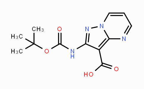 CAS No. 1383056-73-2, 2-(tert-Butoxycarbonylamino)pyrazolo-[1,5-a]pyrimidine-3-carboxylic acid