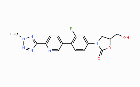 CAS No. 856866-72-3, 3-[3-Fluoro-4-[6-(2-methyl-2H-tetrazol-5-yl)-3-pyridinyl]phenyl]-5-(hydroxymethyl)-2-oxazolidinone