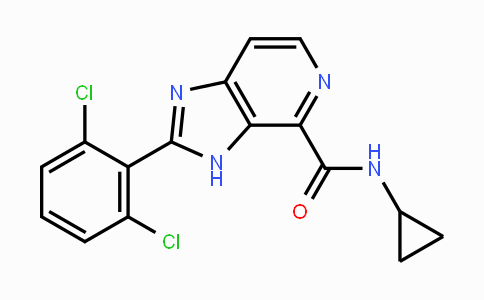 CAS No. 1337880-69-9, 2-(2,6-Dichlorophenyl)-N-cyclopropyl-3H-imidazo[4,5-c]pyridine-4-carboxamide