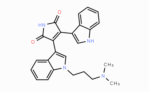 CAS No. 133052-90-1, 2-[1-(3-Dimethylaminopropyl)indol-3-yl]-3-(indol-3-yl)maleimide