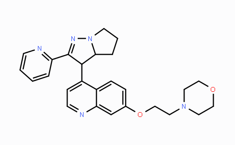 CAS No. 700874-71-1, 4-(2-(4-(2-(Pyridin-2-yl)-3a,4,5,6-tetrahydro-3H-pyrrolo[1,2-b]pyrazol-3-yl)quinolin-7-yloxy)ethyl)morpholine