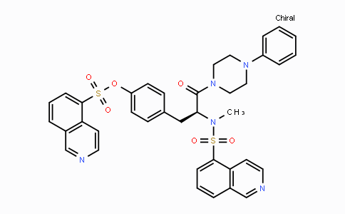CAS No. 127191-97-3, (S)-4-(2-(N-Methylisoquinoline-5-sulfonamido)-3-oxo-3-(4-phenylpiperazin-1-yl)propyl)phenyl isoquinoline-5-sulfonate