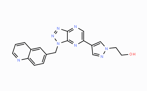 CAS No. 956905-27-4, 2-(4-(1-(Quinolin-6-ylmethyl)-1H-[1,2,3]triazolo[4,5-b]pyrazin-6-yl)-1H-pyrazol-1-yl)ethanol