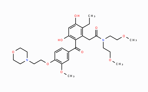 CAS No. 819812-04-9, 2-(2-Ethyl-3,5-dihydroxy-6-(3-methoxy-4-(2-morpholinoethoxy)benzoyl)phenyl)-N,N-bis(2-methoxyethyl)acetamide