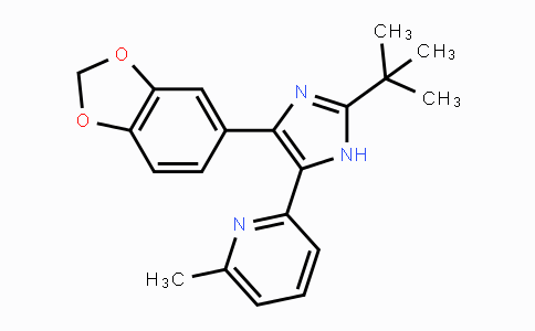 CAS No. 694433-59-5, 2-(4-(Benzo[d][1,3]dioxol-5-yl)-2-tert-butyl-1H-imidazol-5-yl)-6-methylpyridine