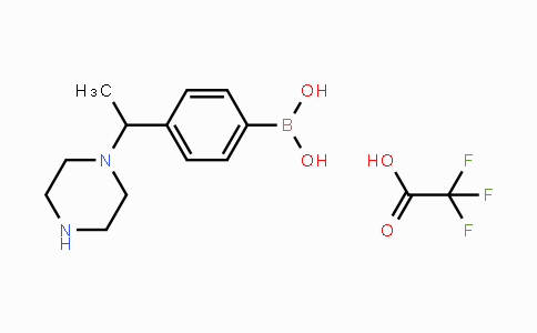 CAS No. 1704069-49-7, 2,2,2-Trifluoroacetic acid compound with (4-(1-(piperazin-1-yl)ethyl)phenyl)boronic acid (1:1)
