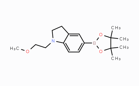 CAS No. 1704069-52-2, 1-(2-Methoxyethyl)-5-(4,4,5,5-tetramethyl-1,3,2-dioxaborolan-2-yl)indoline