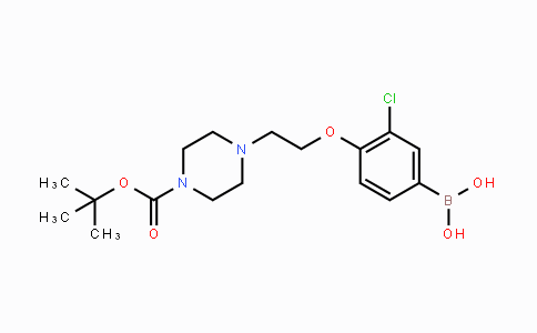 CAS No. 1704074-18-9, (4-(2-(4-(tert-Butoxycarbonyl)piperazin-1-yl)ethoxy)-3-chlorophenyl)boronic acid