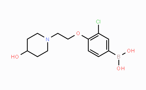 CAS No. 1704080-96-5, (3-Chloro-4-(2-(4-hydroxypiperidin-1-yl)ethoxy)phenyl)boronic acid