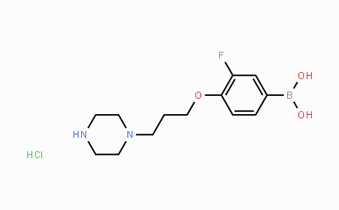 CAS No. 1704082-00-7, (3-Fluoro-4-(3-(piperazin-1-yl)propoxy)phenyl)boronic acid hydrochloride