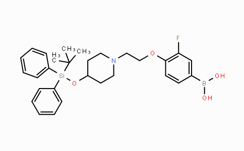 DY116391 | 1704082-87-0 | (4-(2-(4-((tert-Butyldiphenylsilyl)oxy)piperidin-1-yl)ethoxy)-3-fluorophenyl)boronic acid