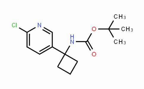 CAS No. 1887059-70-2, tert-Butyl (1-(6-chloropyridin-3-yl)cyclobutyl)carbamate