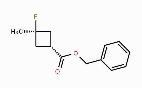 CAS No. 1455037-41-8, trans-Benzyl 3-fluoro-3-methylcyclobutanecarboxylate