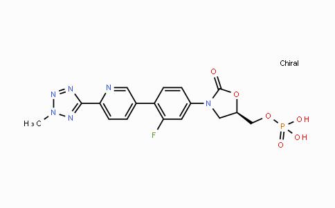 CAS No. 856867-55-5, (R)-(3-(3-Fluoro-4-(6-(2-methyl-2H-tetrazol-5-yl)pyridin-3-yl)phenyl)-2-oxooxazolidin-5-yl)methyl dihydrogen phosphate