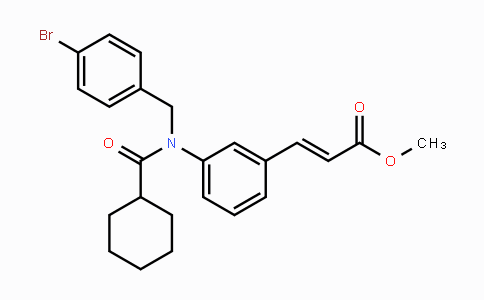 CAS No. 592524-95-3, (E)-Methyl 3-(3-(N-(4-bromobenzyl)cyclohexanecarboxamido)phenyl)acrylate